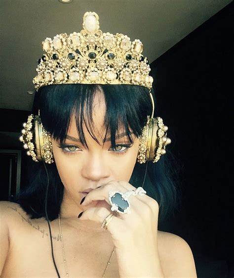 rihanna crown headphones.